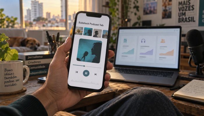 Substack ganha aba de podcasts — descoberta não garante downloads