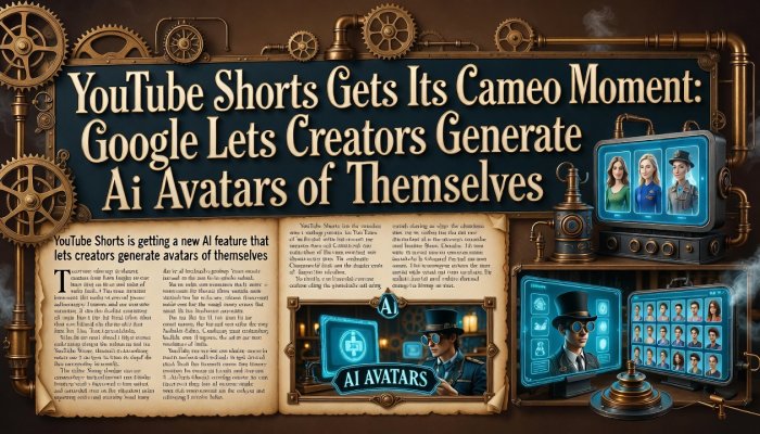 YouTube Shorts Gets Its Cameo Moment: Google Lets Creators Generate AI Avatars of Themselves