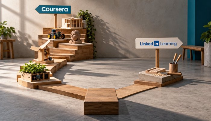 Coursera sau LinkedIn Learning: certificatul și viteza cer alegeri diferite