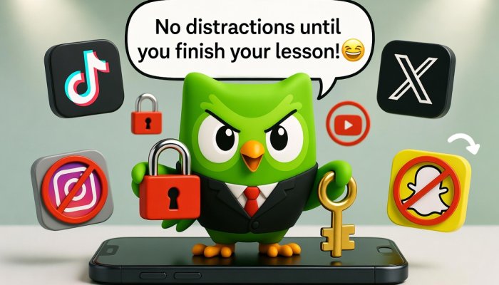 The Duolingo Owl Just Got Even Scarier: Now It Can Block TikTok, Twitter, and Your Entire Distraction Empire