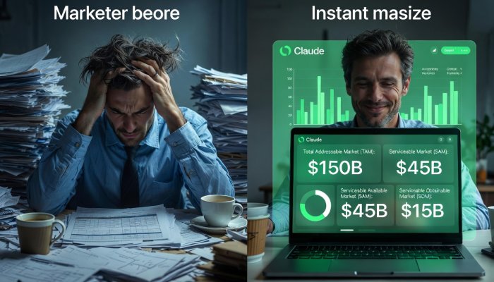 Market Sizing in Minutes: How Claude AI Just Turned TAM, SAM, and SOM Analysis into a 2-Minute Superpower