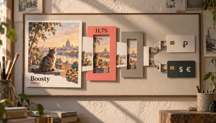 Вывод денег с Boosty в СНГ: 11,7% — только первая комиссия