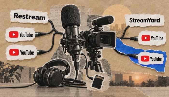 Restream أم StreamYard؟ الوجهات والتسجيل يحسمان فاتورة البث