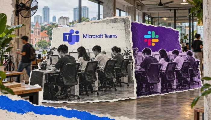 Slack hay Teams: gói Microsoft sẵn có biến Slack thành phí cộng thêm