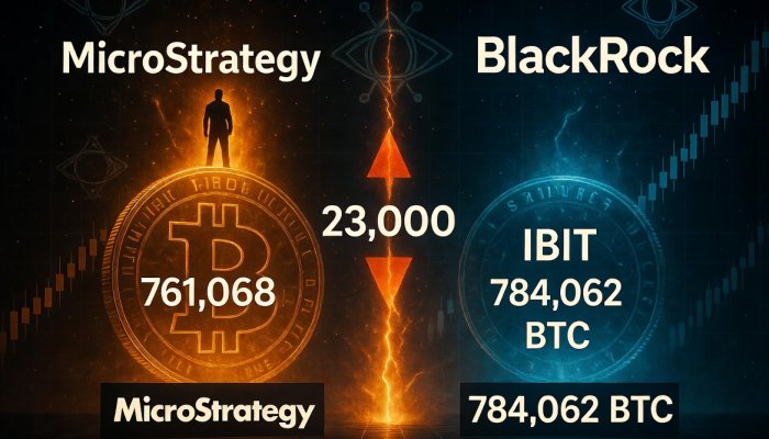 MicroStrategy on Track to Overtake BlackRock in Bitcoin Holdings – Gap Shrinks to Just 23,000 BTC