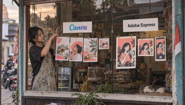 Canva atau Adobe Express: paket murah belum tentu memberi workflow termudah