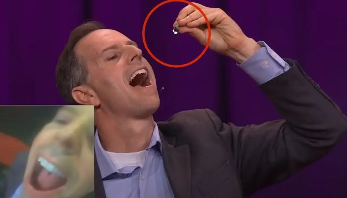 Man Swallows Pill Containing Wireless Camera Live on Stage, Streams Inside of Body for Audience