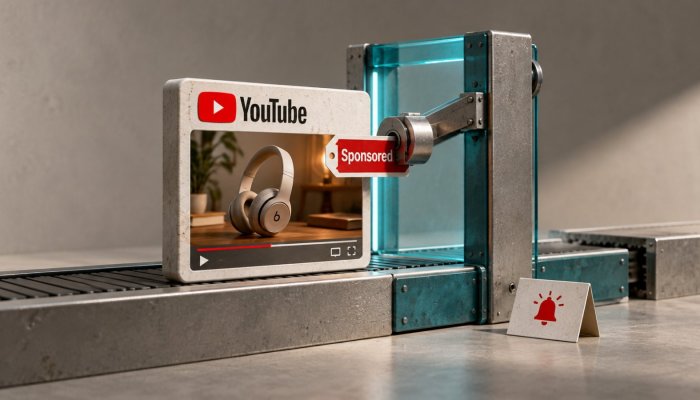 YouTube pourra signaler un sponsor oublié, sans garantir le recours