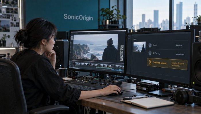 SonicOrigin把授权写进内容：AI训练“拒绝或收费”仍靠平台响应