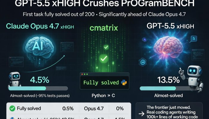 GPT-5.5 Just Solved Its First Real ProgramBench Task — And Left Claude Opus 4.7 in the Dust