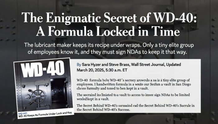 The Enigmatic Secret of WD-40: A Formula Locked in Time