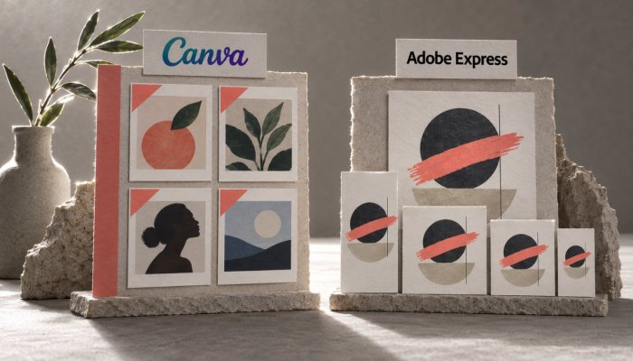 Canva или Adobe Express: шаблоны против связки с Creative Cloud