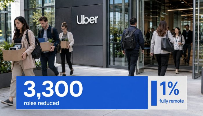 Uber ছাঁটাই করছে ৩,৩০০ জনকে—সম্পূর্ণ remote পদ থাকবে প্রায় ১%