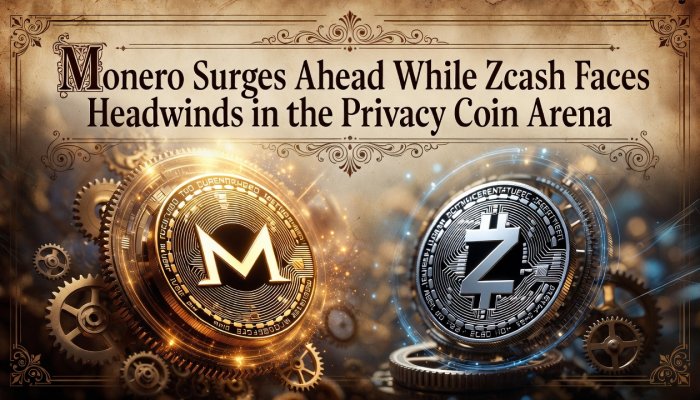 Monero Surges Ahead While Zcash Faces Headwinds in the Privacy Coin Arena