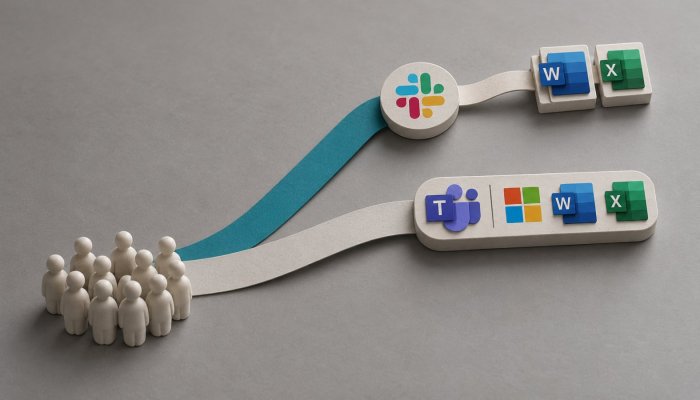 Slack یا Microsoft Teams؛ هزینهٔ واقعی را مجموعهٔ اداری تعیین میکند