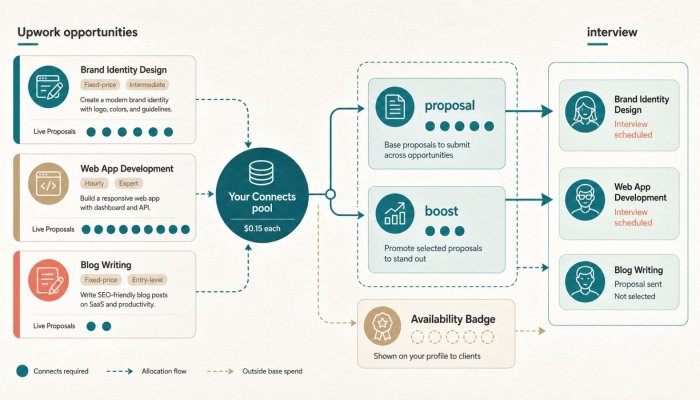 Upwork Connects Cost in the US: Budget for Proposals, Boosts and the Availability Badge