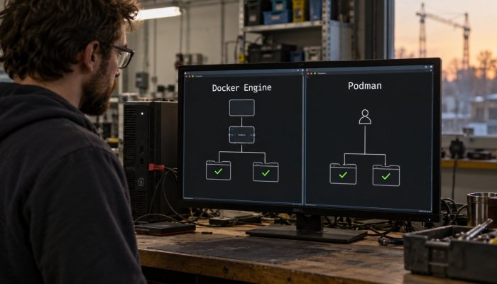 Docker یا Podman؟ رفتار تقریباً برابر، اختیار کا ڈھانچا اصل فرق