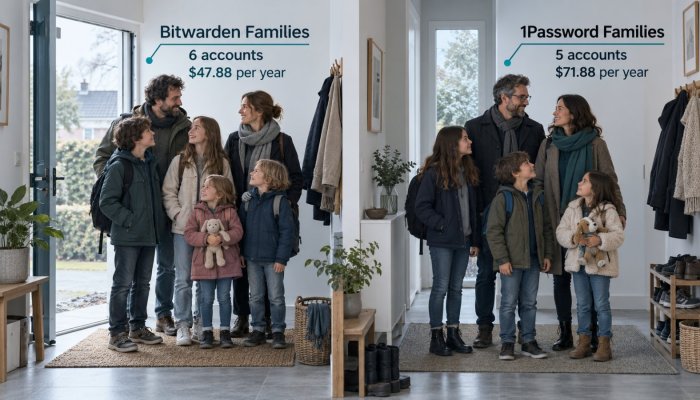 Bitwarden of 1Password: €20 per jaar botst met eenvoud voor gezinnen