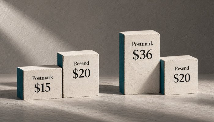 Postmark eller Resend? 12.800 mails om måneden vender prisvalget