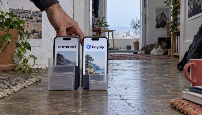 Gumroad או Payhip: הפער האמיתי מתחיל בעמלה ובטיפול במס