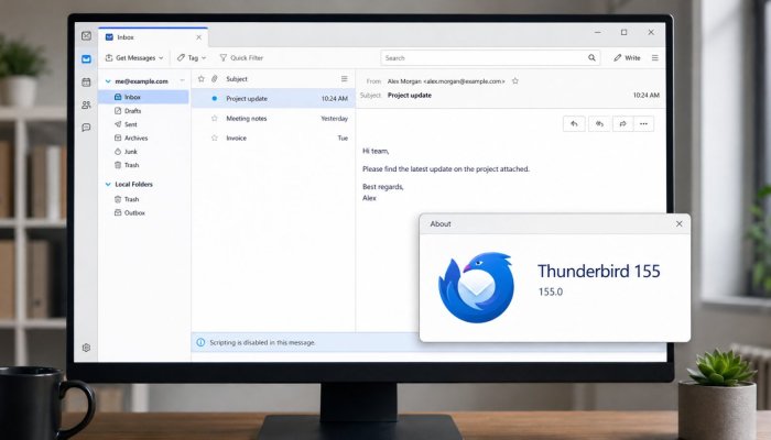 Thunderbird 155 میں high-risk خامیاں بند، صرف email کھولنا بڑا خطرہ نہیں
