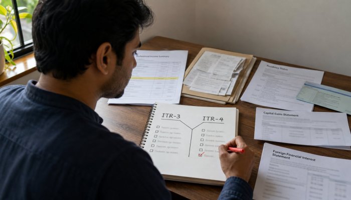 भारत में फ्रीलांसर के लिए ITR-3 या ITR-4: आयकर रिटर्न चुनने की चरण-दर-चरण गाइड