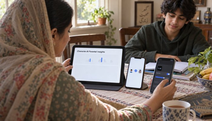 Character.AI parental controls chat نہیں دکھاتے—صرف screen time