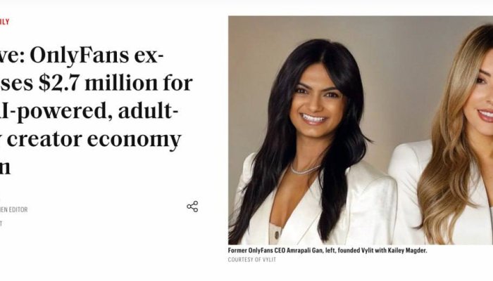Ex-OnlyFans CEO Amrapali Gan Raises $2.7M for Vylit: An AI-Powered Twist on Adult Creator Platforms