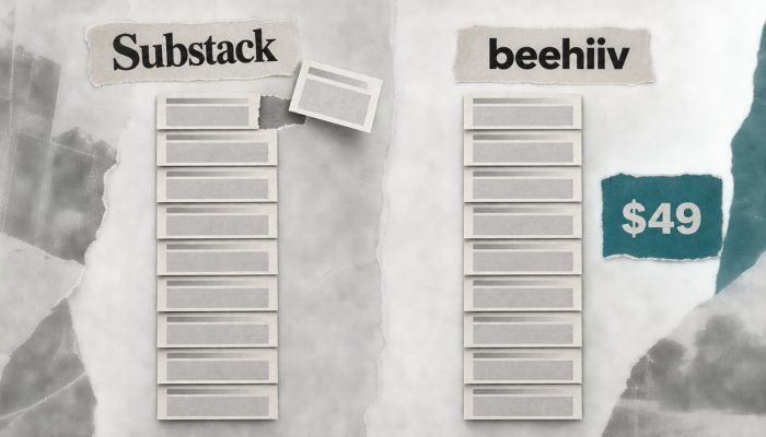 Substack vs beehiiv: 유료 매출 10%가 선택을 바꾼다