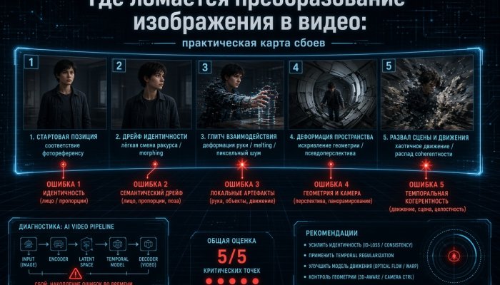 Где ломается преобразование изображения в видео: практическая карта сбоев