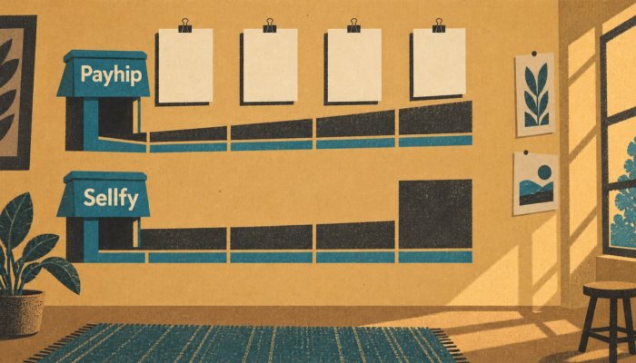 „Payhip“ ar „Sellfy“: nemokamas startas brangsta sulig kiekvienu pardavimu