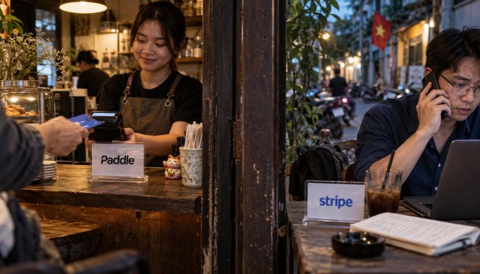 Stripe hay Paddle: phí 5% có thể rẻ hơn tự lo thuế quốc tế