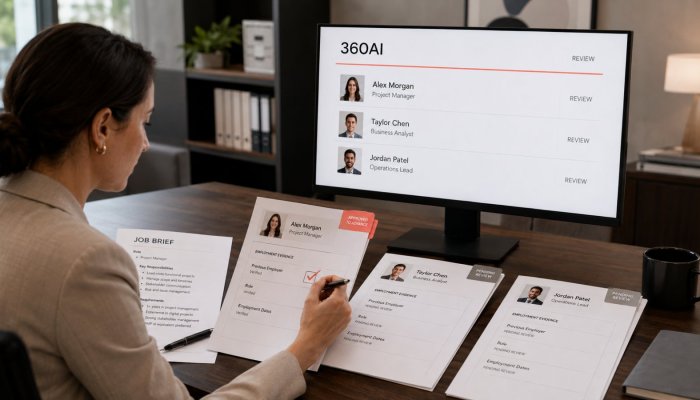 360AI reúne seis herramientas: el reclutador conserva la decisión final