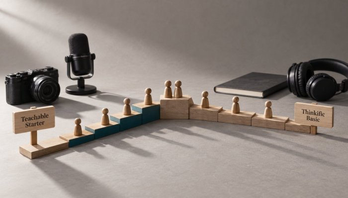 Teachable ou Thinkific : 147 $ de ventes suffisent à inverser le coût