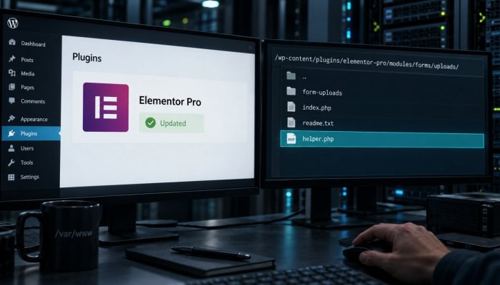 Elementor Pro پر 190,000 حملے رکے—4.2.2 update کے بعد بھی logs دیکھیں