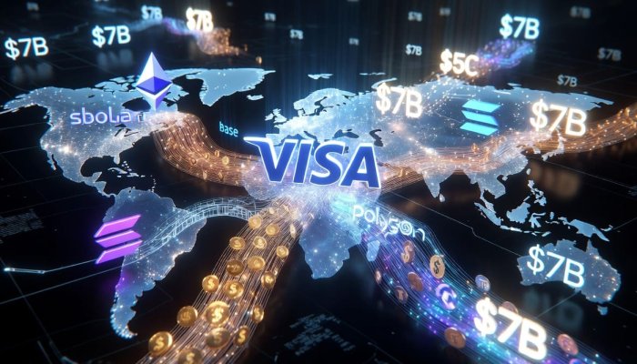 Visa ускоряет расчеты: стейблкоины захватывают еще пять блокчейнов