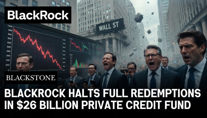 BlackRock Halts Full Redemptions in $26 Billion Private Credit Fund Amid Investor Panic