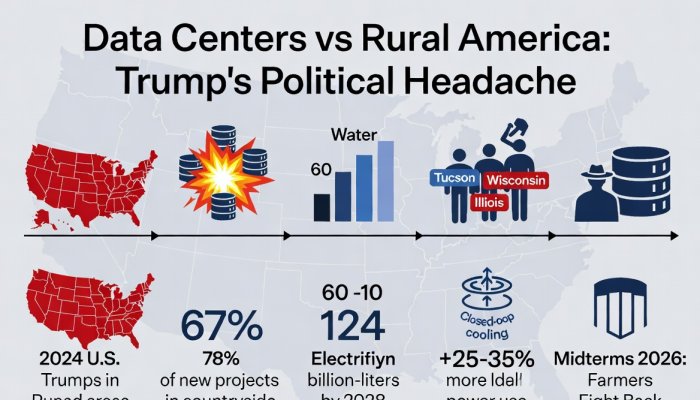 Trump’s AI Push Collides with Rural America: Data Centers Become a Political Headache Ahead of the Midterms
