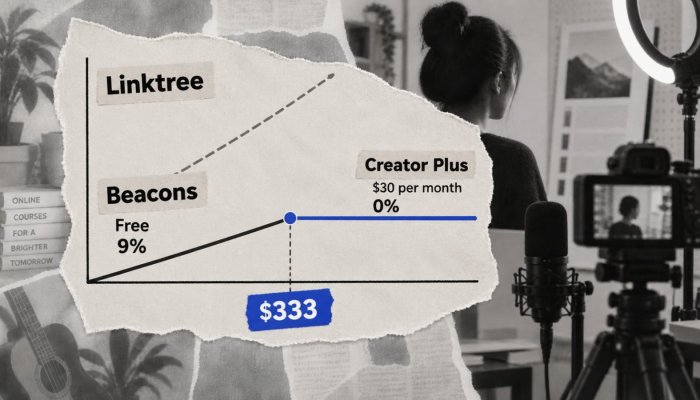 Linktree hay Beacons: vượt 300 USD doanh thu, gói trả phí lại rẻ hơn