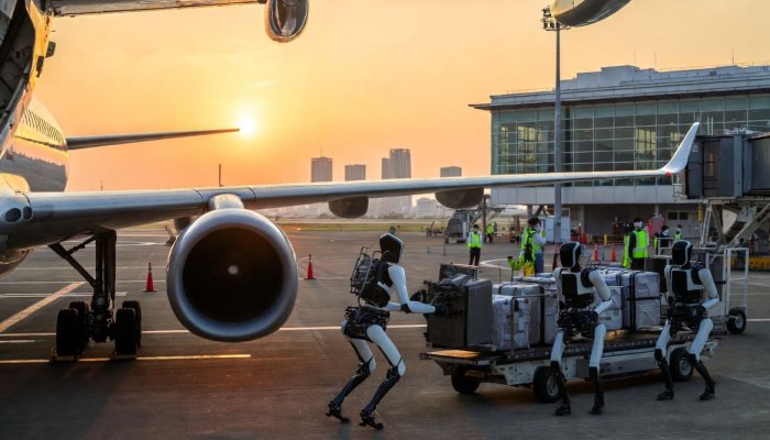 Роботы-грузчики в Токио: Как человекоподобные машины спасают японские аэропорты