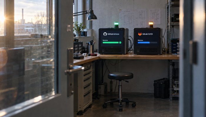 GitHub Actions, nebo GitLab CI: účet mění minuty, cache i runner