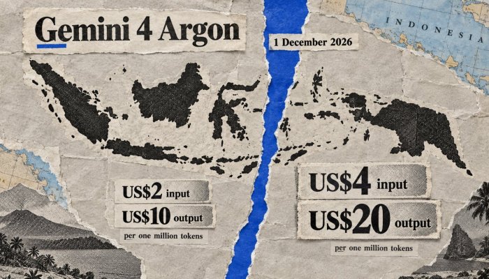 Gemini 4 Argon tersedia di Indonesia—harga API naik dua kali lipat 1 Desember