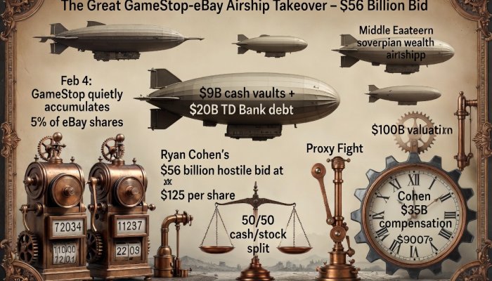 GameStop’s Ryan Cohen Launches $56 Billion Hostile Bid for eBay