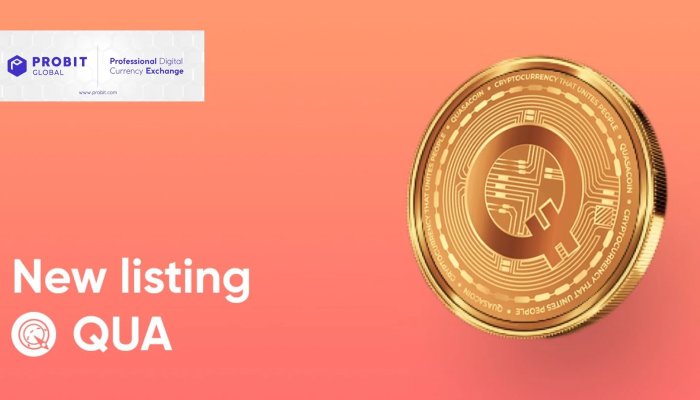 #QUA on #ProBit Global crypto exchange will start 22 DEC