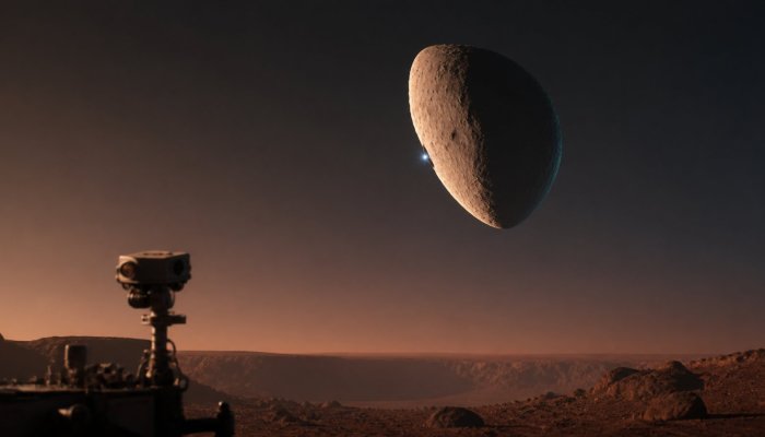 मंगल से पृथ्वी पहली बार ओझल दिखी: Phobos ने 40 सेकंड का दृश्य बनाया