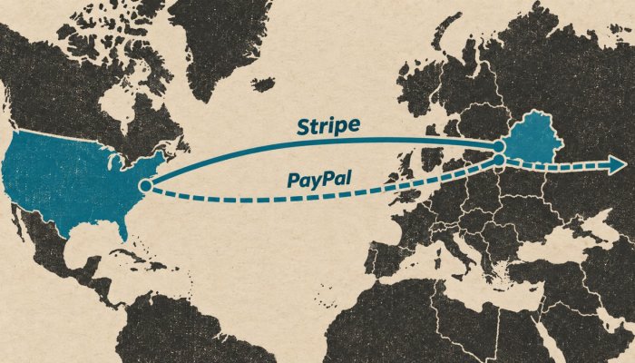 PayPal ці Stripe: для бізнесу з Беларусі краіна рэгістрацыі важнейшая за тарыф