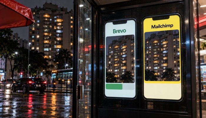 Brevo ou Mailchimp: lista grande e poucos envios mudam a conta