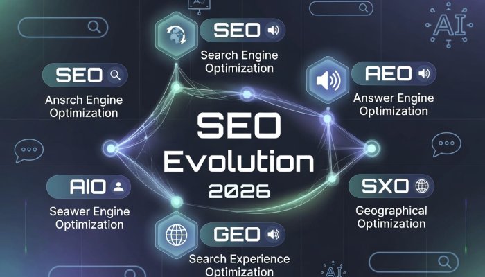 The Evolution of Search in 2026: How SEO, AEO, GEO, AIO, and SXO Work Together