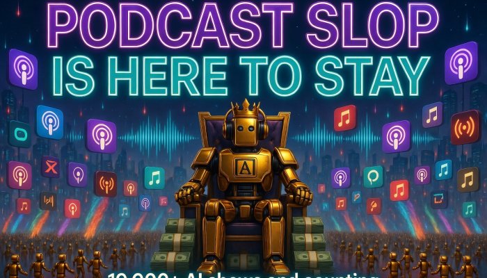 Podcast Slop Is Here to Stay: AI Just Flooded the Airwaves With 877 New Shows in 48 Hours