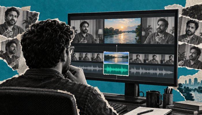 Premiere-র timeline-এই AI ভিডিও ও শব্দ—app বদলানোর বিরতি কমল